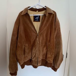 Light Brown Vintage Genuine Leather bomber jacket size XL